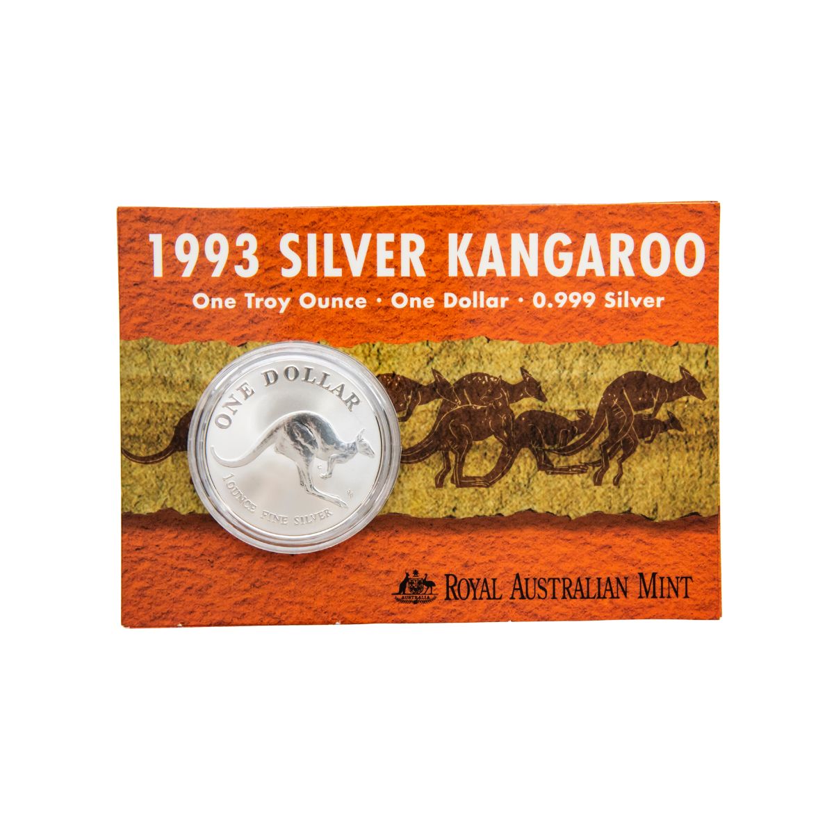 Australia Kangaroo 1993 $1 1oz Silver Uncirculated Coin