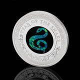 Australia Lunar Year of the Snake 2025 $1 Opal 1oz Silver Proof Coin