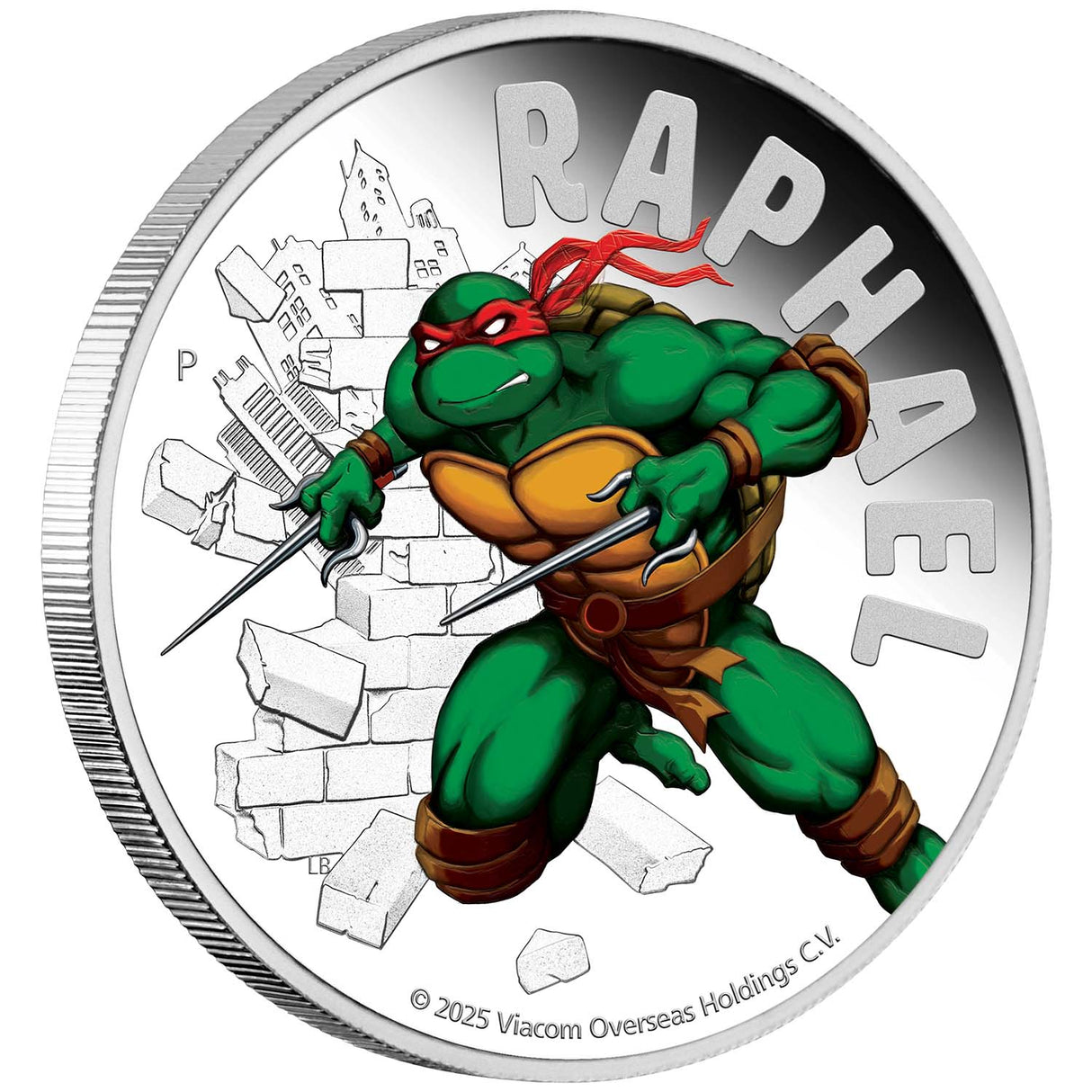 Teenage Mutant Ninja Turtles - Raphael 2025 $1 Colour 1oz Silver Proof Coin