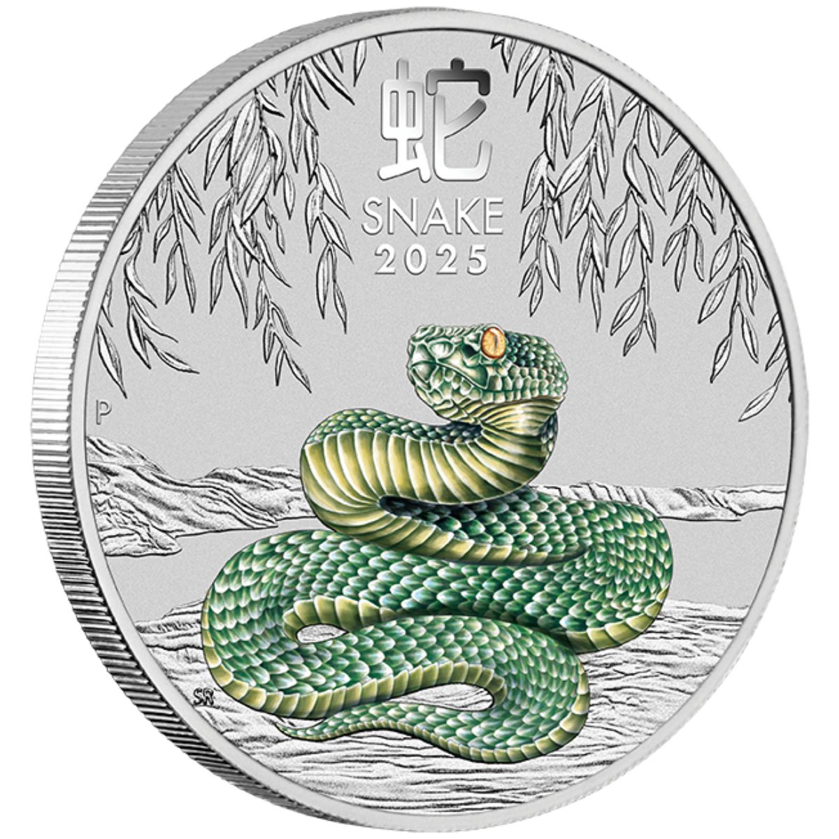 Australia ANDA Melbourne Money Expo 2025 $1 Year of the Snake Colour 1oz Silver Uncirculated Coin