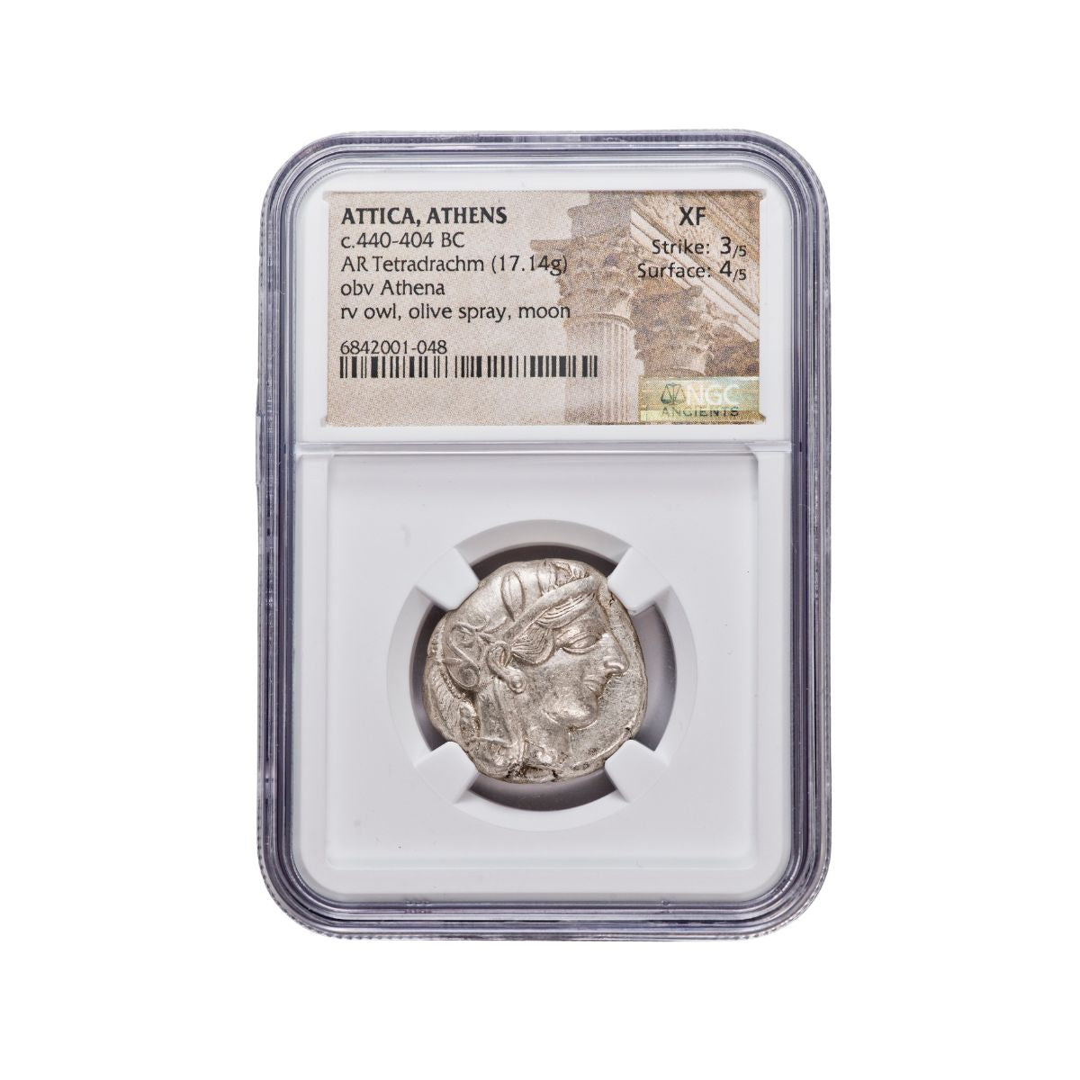 Ancient Greece Athens c454-404BC Owl Silver Tetradrachm NGC XF