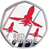 Great Britain Red Arrows 2024 50p Colour Silver Proof Coin