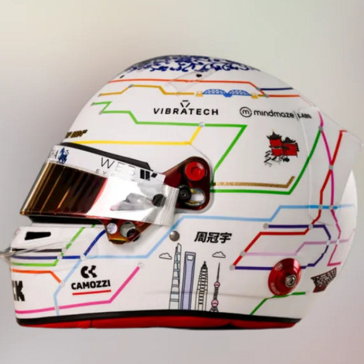 Stake F1 Team Kick Sauber - Zhou Guanyu - Chinese GP 2024 - 1:5 Scale Resin Model Helmet