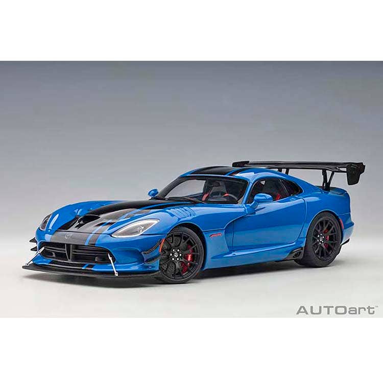 DODGE VIPER ACR 2017 (COMPETITION BLUE W/ BLACK STRIPES) - 1:18 Scale Composite Model Car