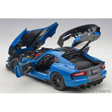 DODGE VIPER ACR 2017 (COMPETITION BLUE W/ BLACK STRIPES) - 1:18 Scale Composite Model Car