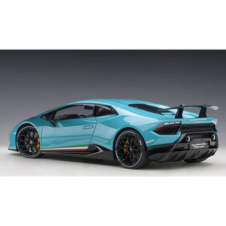 LAMBORGHINI HURACAN PERFORMANTE (BLU GLAUCO/SOLID BLUE) - 1:12 Scale Composite Model Car