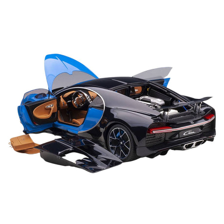 BUGATTI CHIRON 2017 (FRENCH RACING BLUE/ATLANTIC BLUE) - 1:12 Scale Composite Model Car