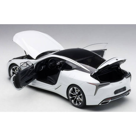 LEXUS LC 500 (METALIC WHITE) - 1:18 Scale Composite Model Car