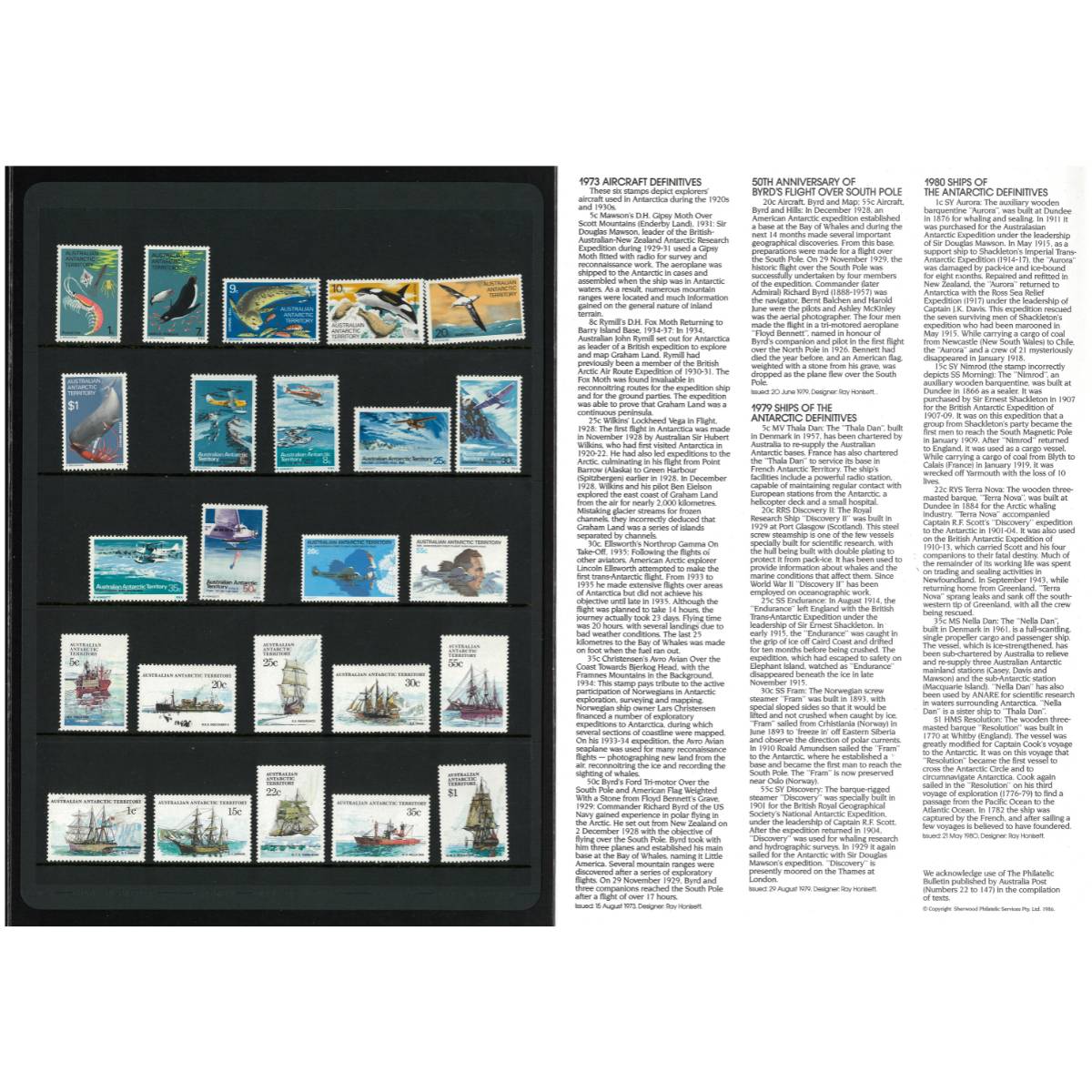 Australia 1957-80 Australian Antarctic Territory Complete 46-Stamp Collection Mint Unhinged