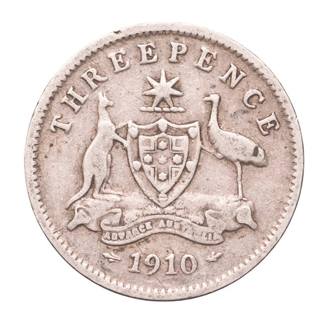 Australia 1910 Threepence Uncirculated Coin