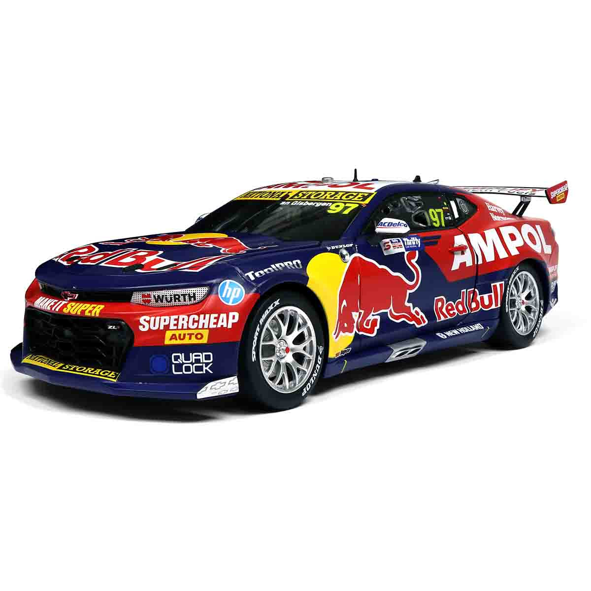 CHEVROLET CAMARO GEN3 ZL1 - RED BULL RACING - VAN GISBERGEN  #97 - Thrifty Newcastle 500 - Race 2 WINNER - 1:18 Scale Diecast Model Car