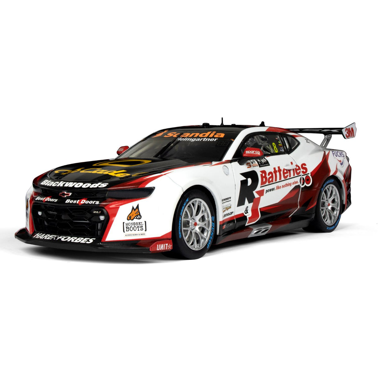 CHEVROLET CAMARO GEN3 ZL1 - BJR - HEIMGARTNER #8 - NED Whisky Tasmania Supersprint - Race 10 RUNNER-UP - 100 ROUND STARTS - 1:43 Scale Diecast Model Car