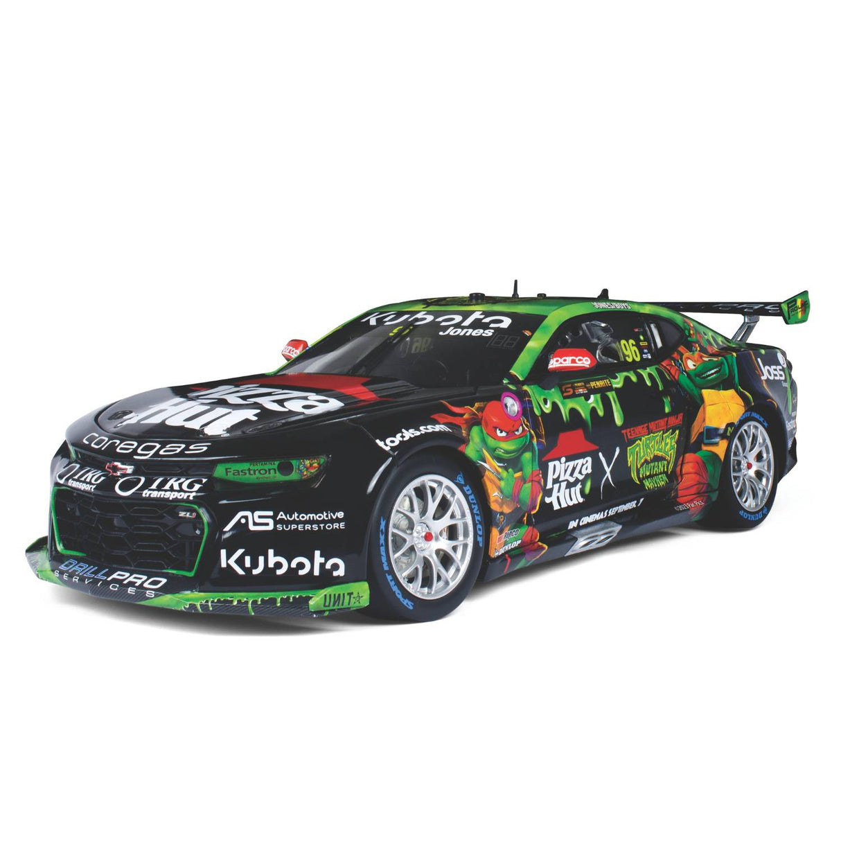 CHEVROLET CAMARO - BJR - JONES/BOYS #96 - 2023 Penrite Sandown 500 - Race 24 - Pizza Hut TMNT  Livery - 1:18 Scale Diecast Model Car