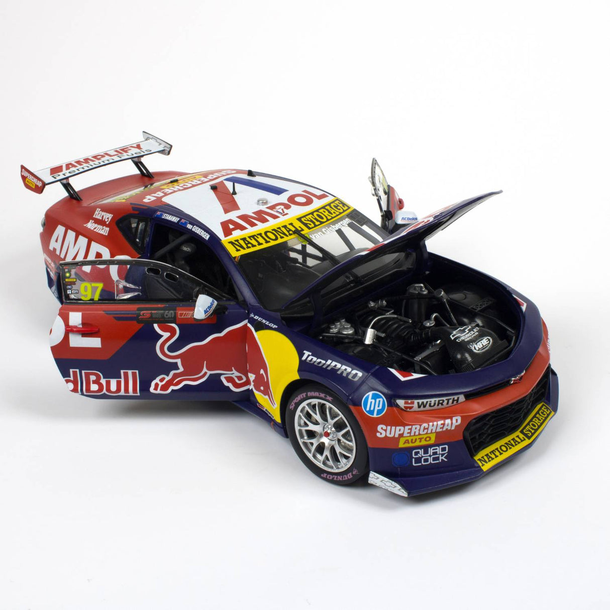 CHEVROLET CAMARO - RED BULL AMPOL RACING - VAN GISBERGEN/STANAWAY #97 - 2023 Bathurst 1000 WINNER - 1:18 Scale Diecast Model Car