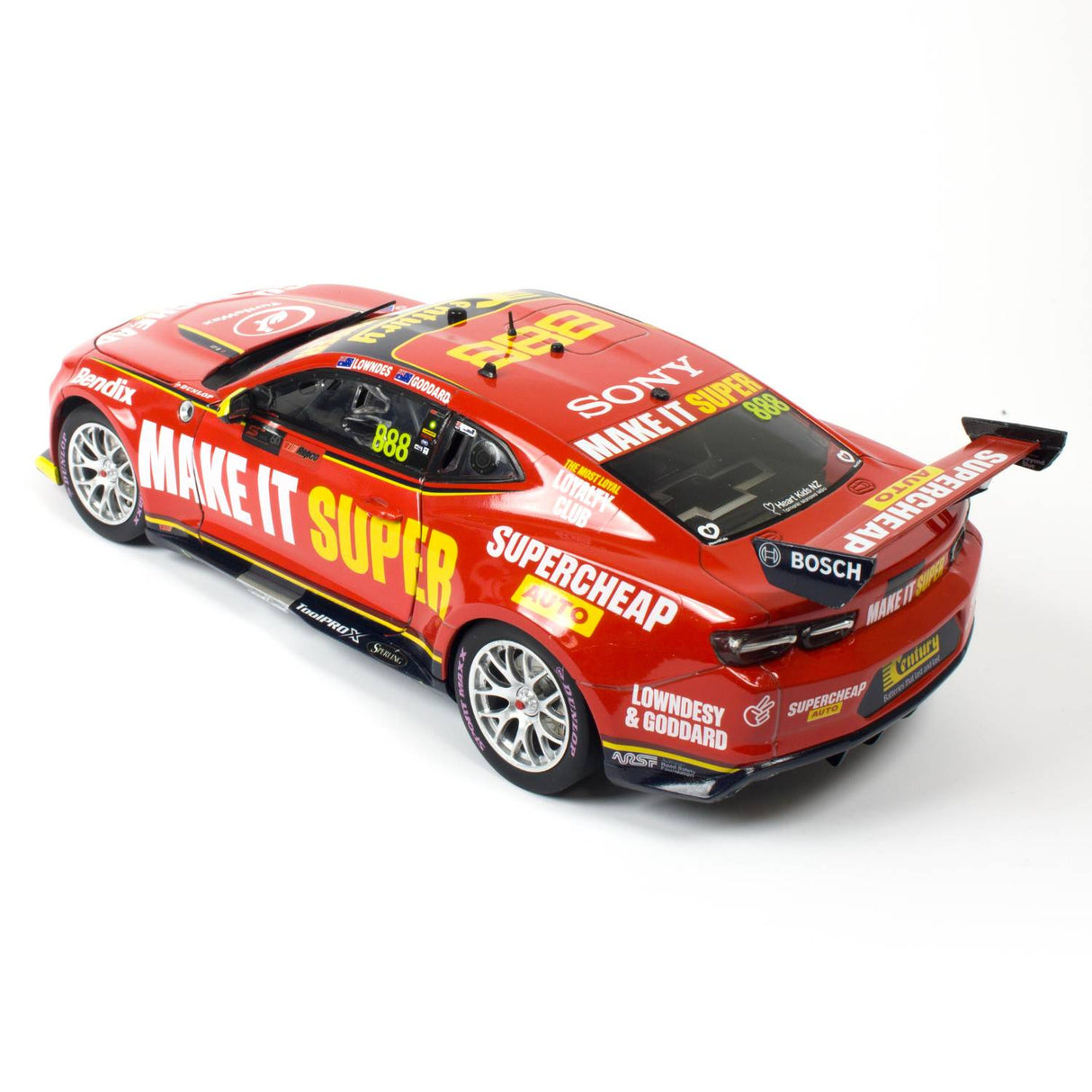 CHEVROLET CAMARO - SUPERCHEAP AUTO RACING - LOWNDES / GODDARD #888 - 2023 Bathurst 1000 WILDCARD - 1:18 Scale Diecast Model Car