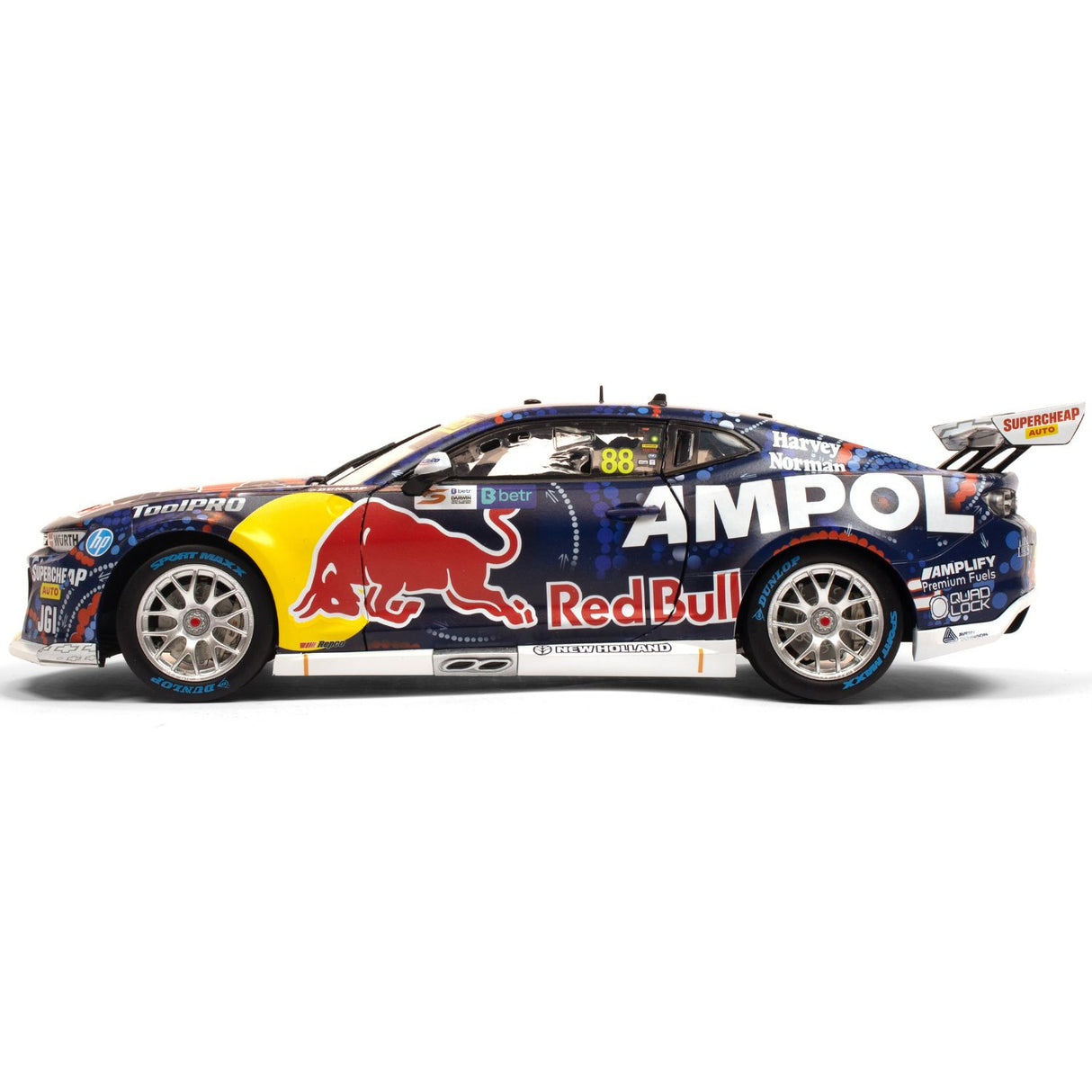 CHEVROLET CAMARO GEN3 ZL1 - RED BULL AMPOL RACING - FEENEY #88 - 2023 Betr Darwin Triple Crown - Race 14 WINNER - Indigenous Livery - 1:18 Scale Diecast Model Car