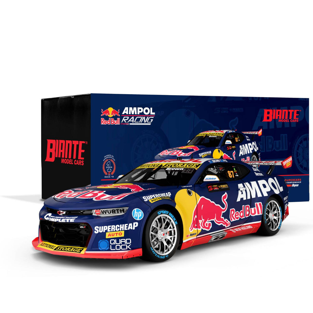 CHEVROLET CAMARO - RED BULL AMPOL RACING - BROWN/PYE #87 - PENRITE OIL SANDOWN 500 WINNER - 1:43 Scale Diecast Model Car