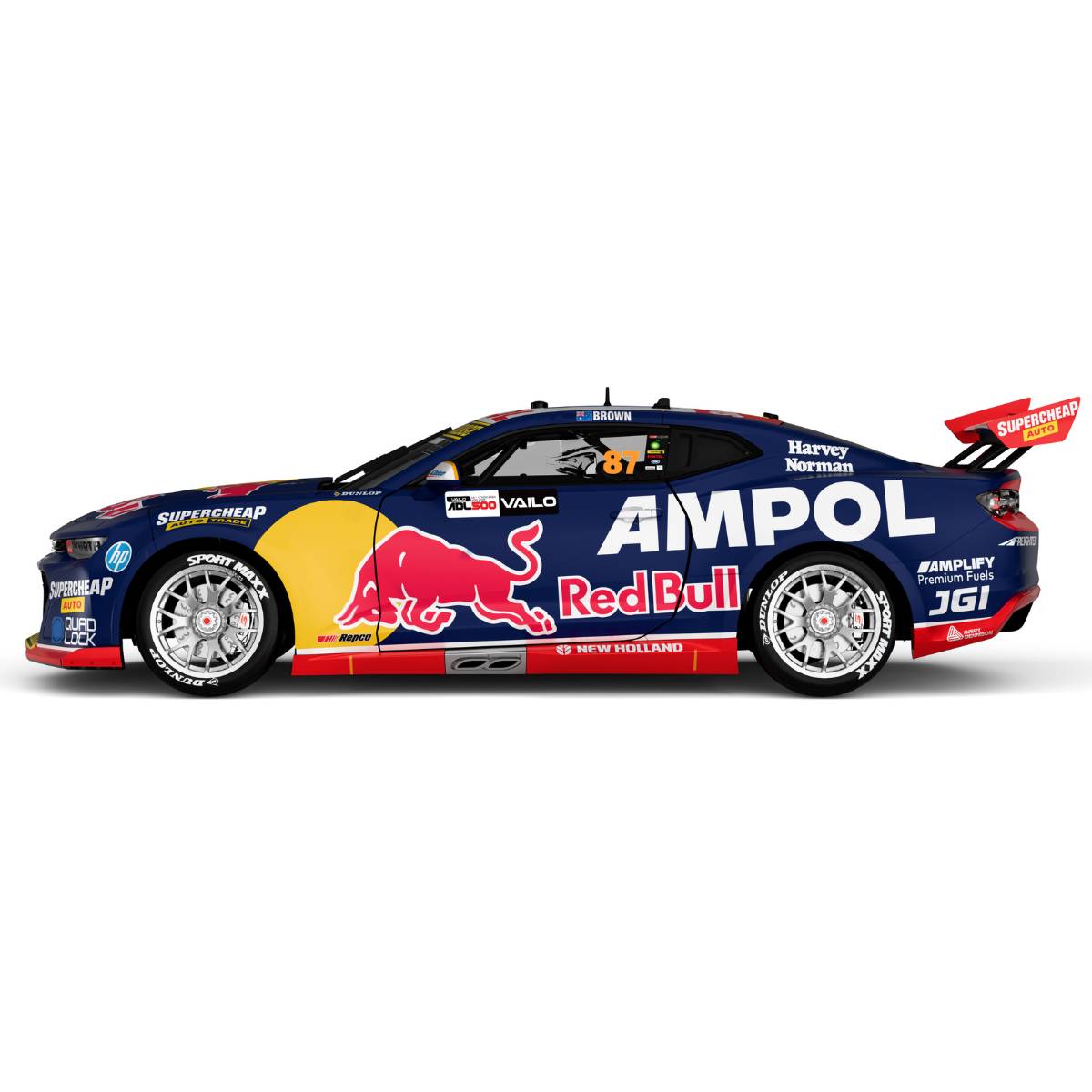 CHEVROLET CAMARO - RED BULL AMPOL RACING - VAILO ADELAIDE 500 - BROWN #87 CHAMPIONSHIP WINNNER - 1:43 Scale Diecast Model Car