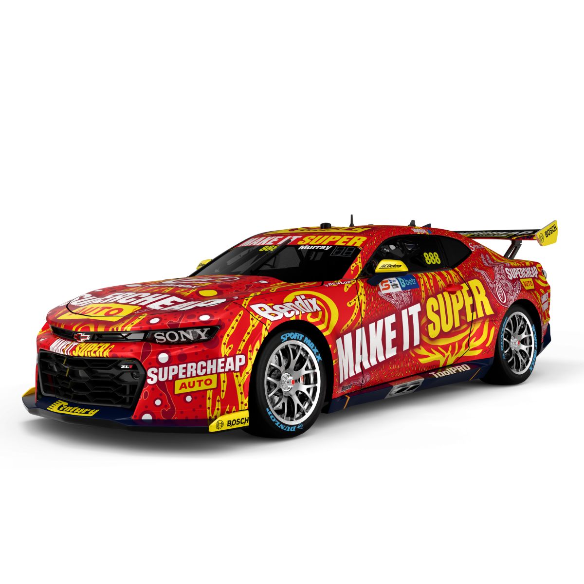 CHEVROLET CAMARO - SUPERCHEAP AUTO RACING - MURRAY #888 - 2024 DARWIN TRIPLE CROWN WILDCARD - 1:18 Scale Diecast Model Car