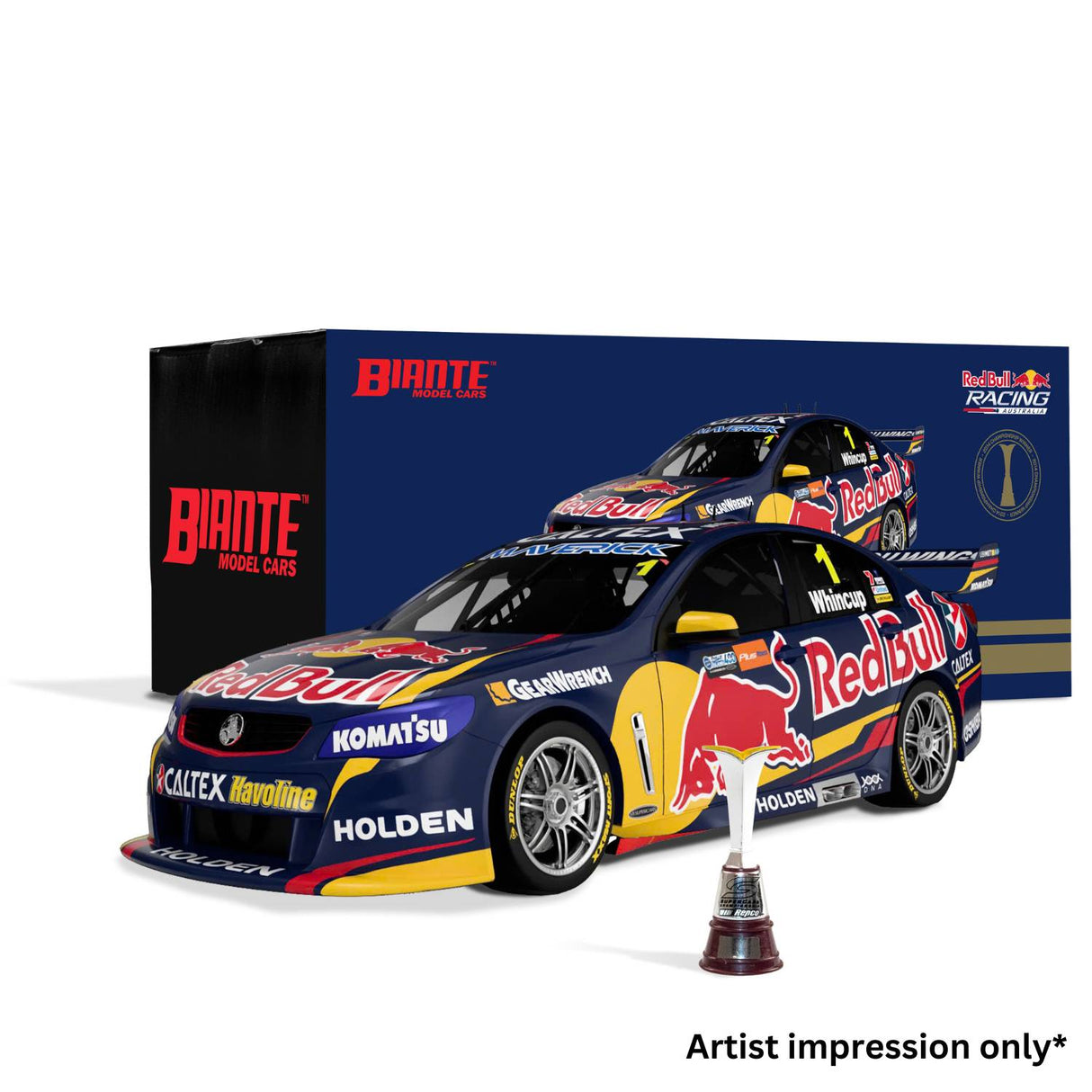 HOLDEN VF COMMODORE SUPERCAR - RED BULL RACING #1 - WHINCUP - 2014 CHAMPIONSHIP WINNER - 1:18 Scale Diecast Model Car