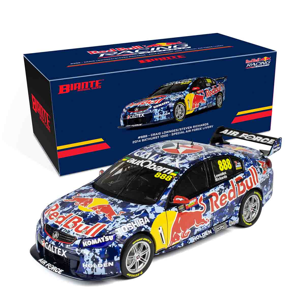 HOLDEN VF COMMODORE RED BULL RACING 888 LOWNDES RICHARDS 2014 B Downies Collectables