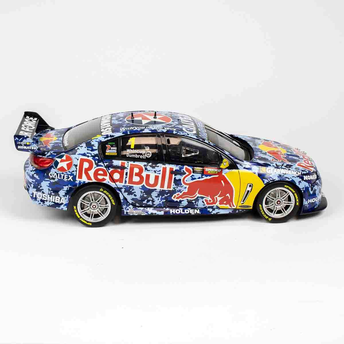 HOLDEN VF COMMODORE - RED BULL RACING #1 - WHINCUP/DUMBRELL - 2014 BATHURST 1000 AIR FORCE LIVERY - 1:43 Scale Diecast Model Car