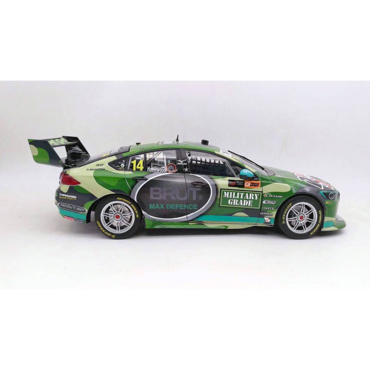 Holden ZB Commodore - Brut Military Grade - #14, T.Hazelwood - 3rd place, Race 12, Truck Assist Sydney SuperSprint - 1:43 Scale Diecast Model Car