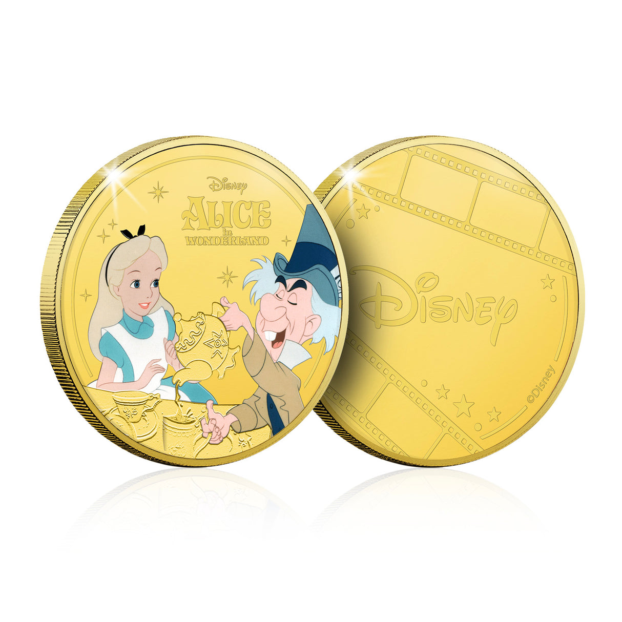 The Official Magic of Disney Alice in Wonderland Gold-plated Prooflike Commemorative