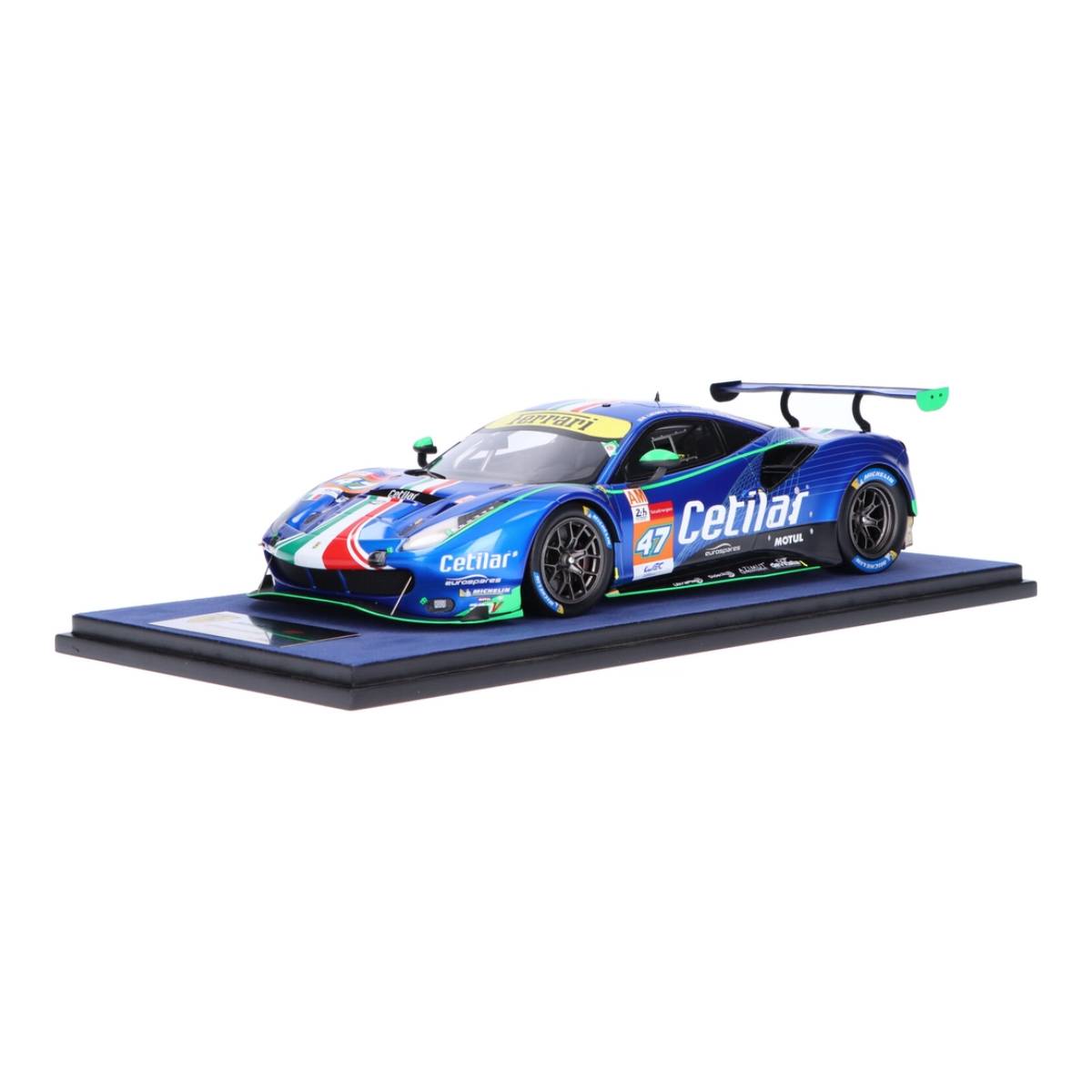 Ferrari 488 GTE EVO No.47 - Cetilar Racing - 24H Le Mans 2021 - R. Lacorte - G. Sernagiotto - A. Fuoco - 1:18 Scale Resin Model Car