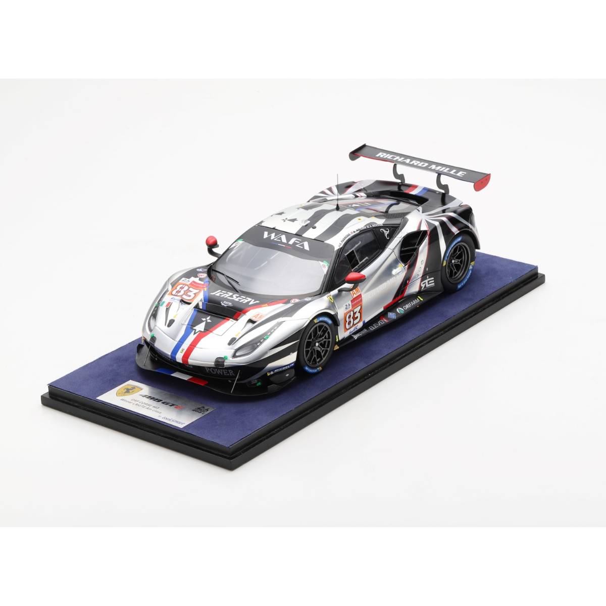 Ferrari 488 GTE EVO No.83 - AF Corse - Winner LMGTE Am class 24H Le Mans 2021 - F. Perrodo - N. Nielsen - A. Rovera - 1:18 Scale Resin Model Car