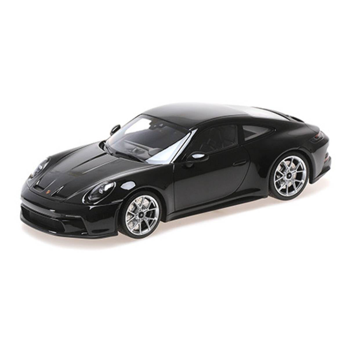 PORSCHE 911 (992) GT3 TOURING - 2022 - BLACK W/SILVER WHEELS - 1:18 Scale Resin Model Car