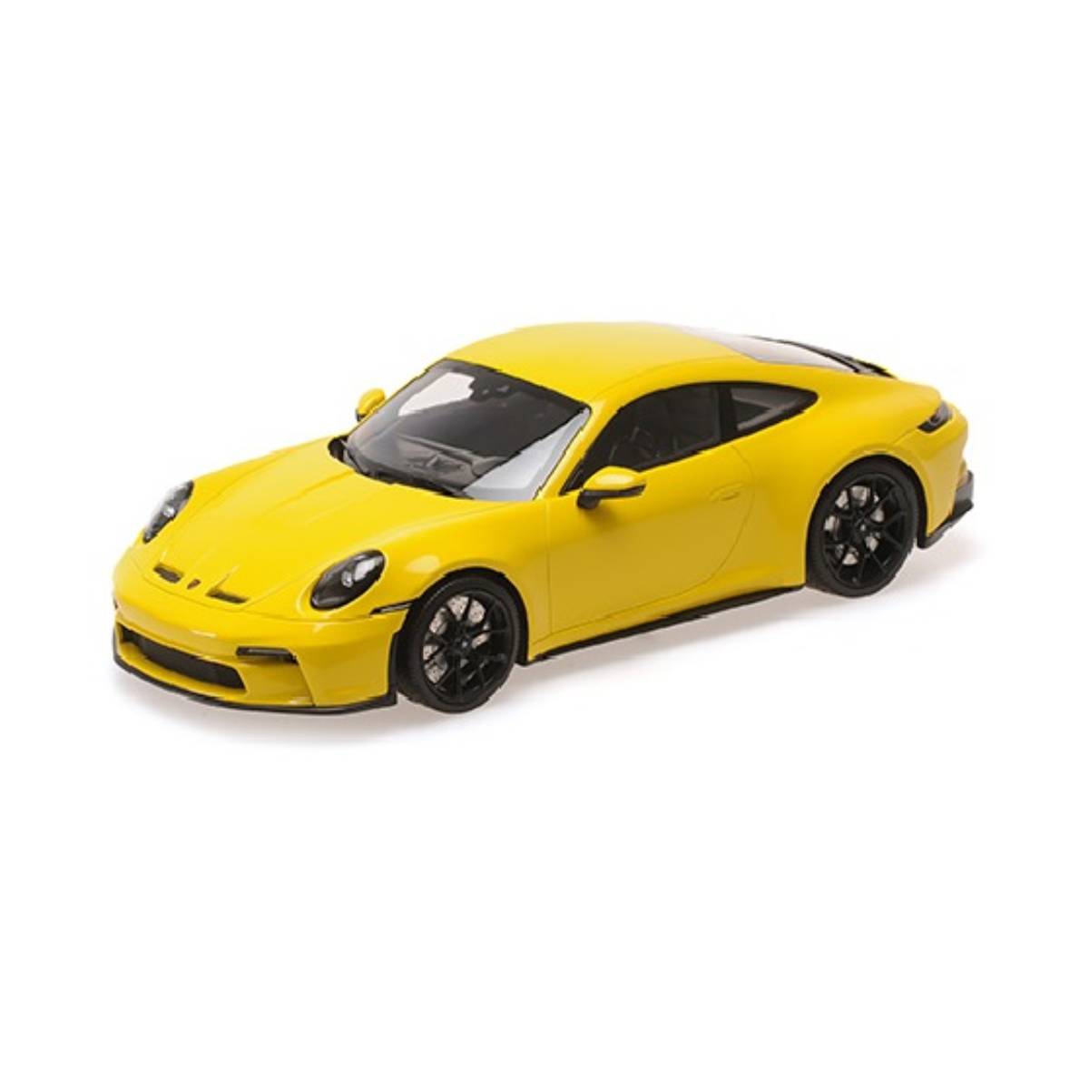 PORSCHE 911 (992) GT3 TOURING - 2022 - YELLOW W/BLACK WHEELS - 1:18 Scale Resin Model Car