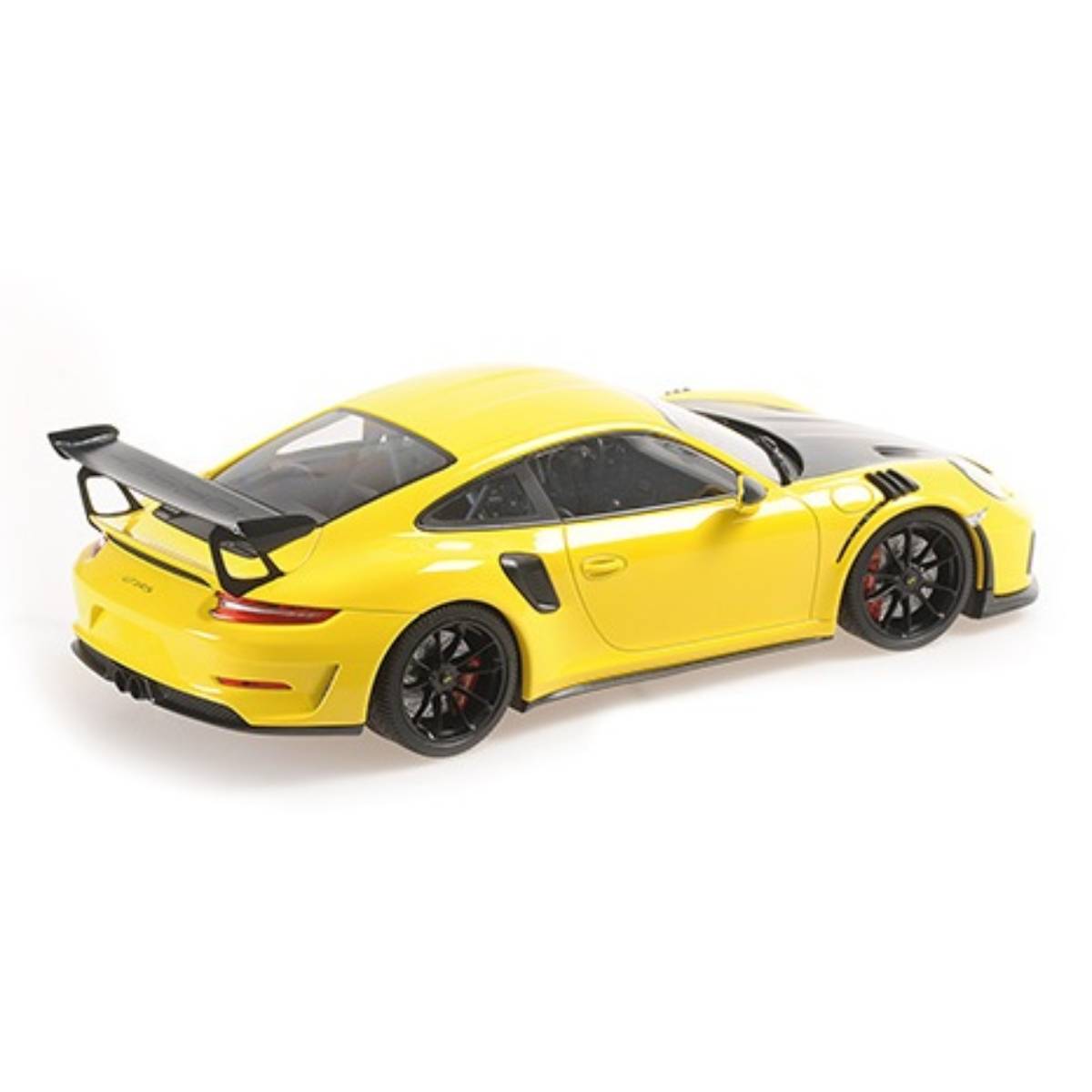 PORSCHE 911 GT3RS (991.2) - 2019 - YELLOW W/ BLACK WHEELS - 1:18 Scale Diecast Model Car