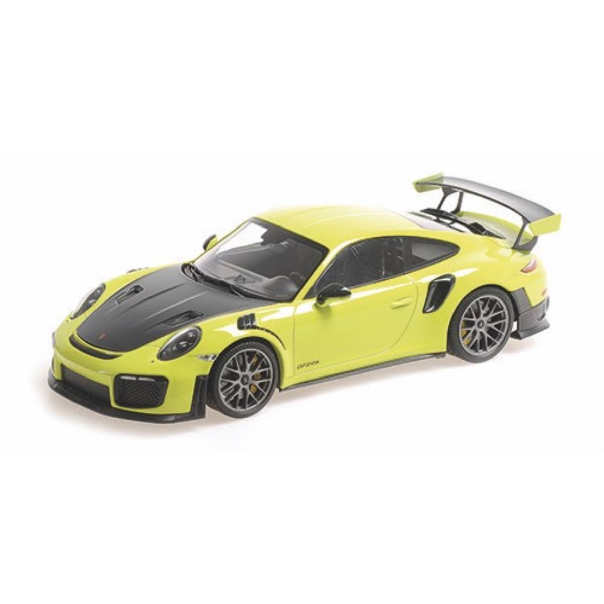 PORSCHE 911 (991.2) GT2RS - 2018 - GREEN W/ SILVER MAGNESIUM WHEELS - 1:18 Scale Diecast Model Car