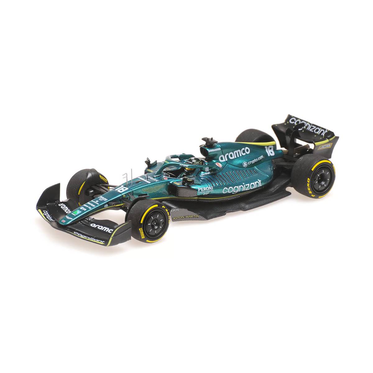 ASTON MARTIN ARAMCO COGNIZANT FORMULA ONE TEAM AMR22 - LANCE STROLL - BAHRAIN GP 2022  - 1:43 Scale Resin Model Car