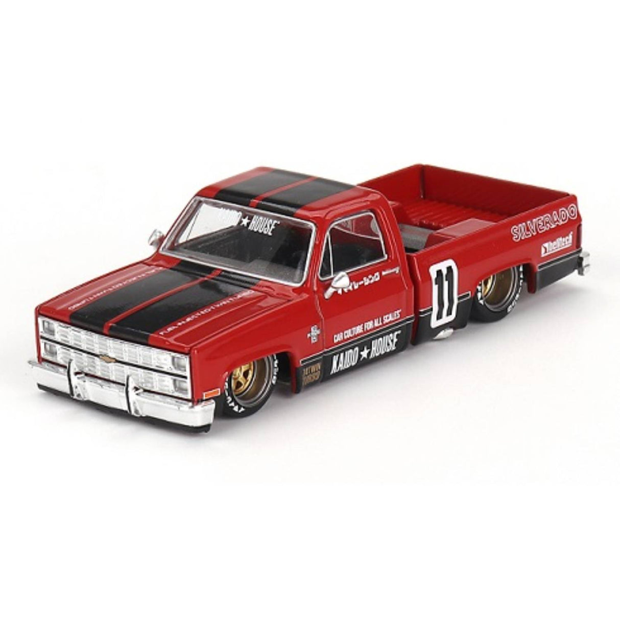 Chevrolet Silverado KAIDO V1 - Red - 1:64 Diecast Model Car