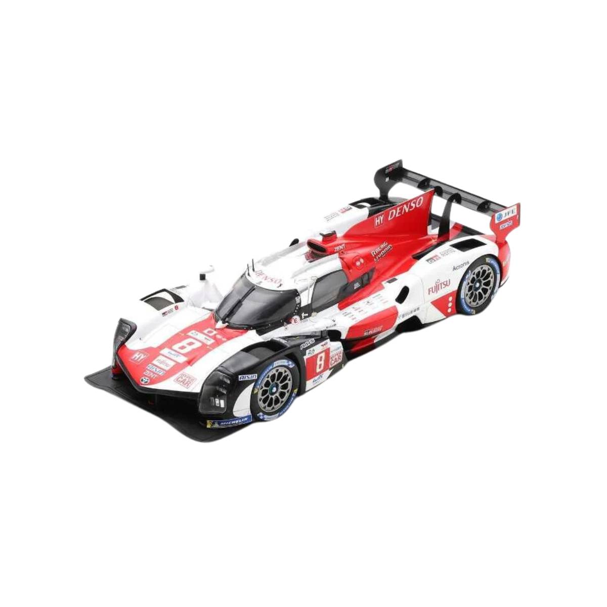 TOYOTA GR010 HYBRID No.8 TOYOTA GAZOO Racing - Winner 24H Le Mans 2022 - S. Buemi - R. Hirakawa - B. Hartley.  With Acrylic Cover - 1:18 Scale Resin Model Car