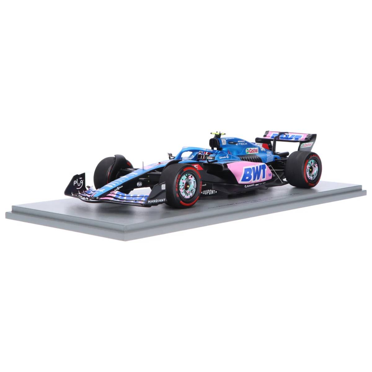 Alpine A522 No.31 BWT Alpine F1 Team - Miami GP 2022 - Esteban Ocon.  With Acrylic Cover - 1:18 Scale Resin Model Car