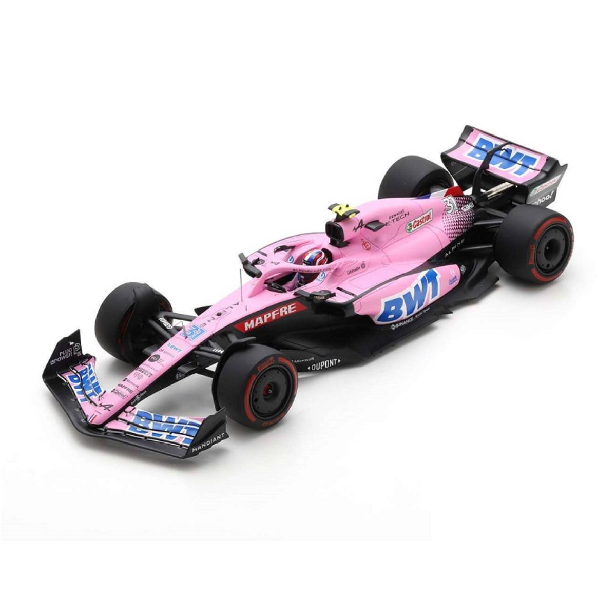 Alpine A522 No.31 BWT Alpine F1 Team - 7th Bahrain GP 2022 - Esteban Ocon - 1:18 Scale Resin Model Car