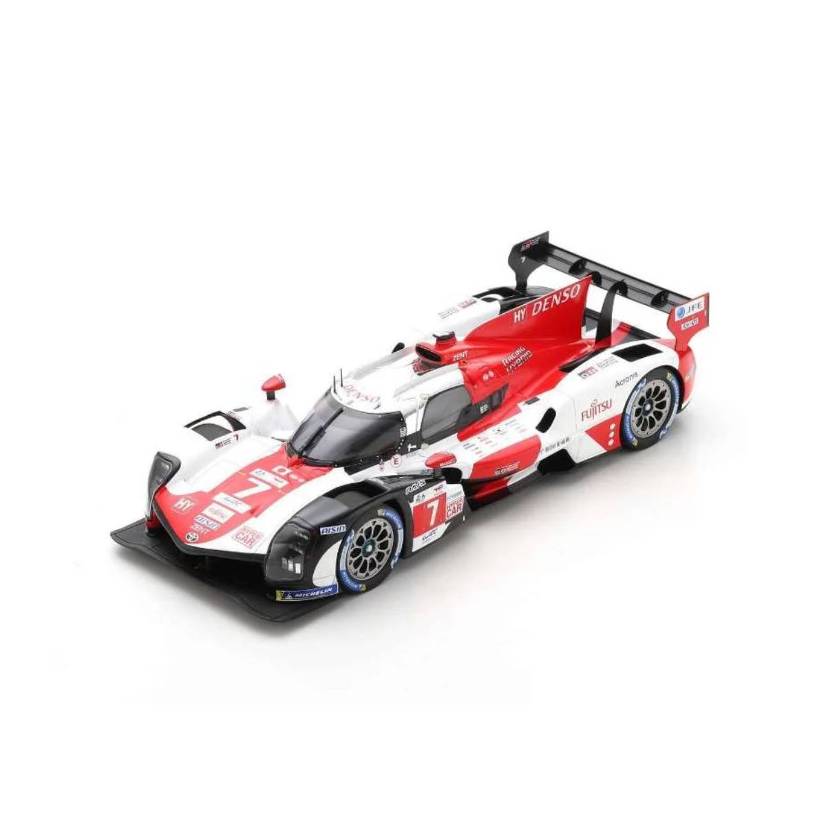 TOYOTA GR010 HYBRID No.7 TOYOTA GAZOO Racing - 2nd 24H Le Mans 2022 - M. Conway - K. Kobayashi - J. M. López.  With Acrylic Cover - 1:18 Scale Resin Model Car