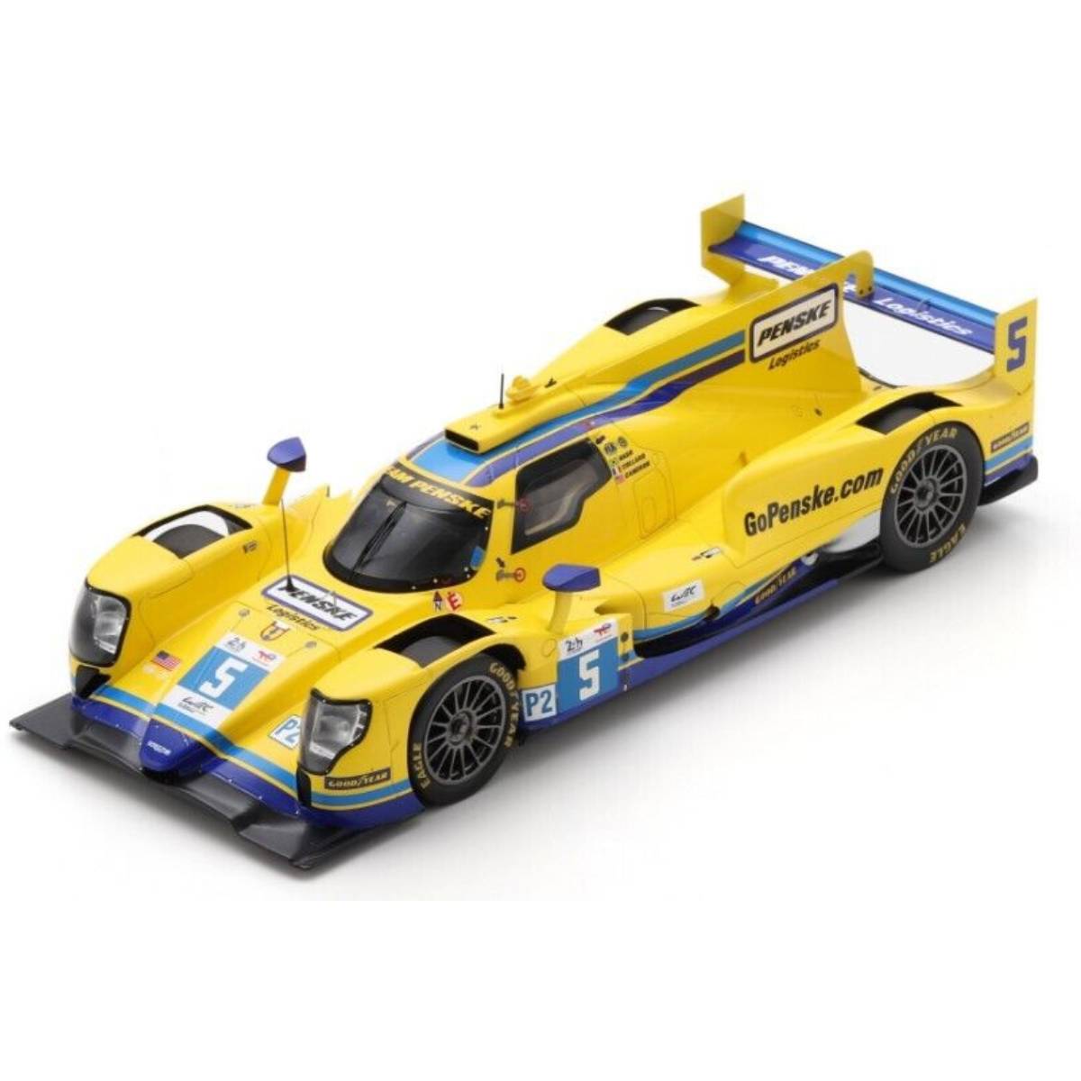 Oreca 07 - Gibson No.5 Team PENSKE - 9th 24H Le Mans 2022 - D. Cameron - E. Collard - F. Nasr.  With Acrylic Cover - 1:18 Scale Resin Model Car