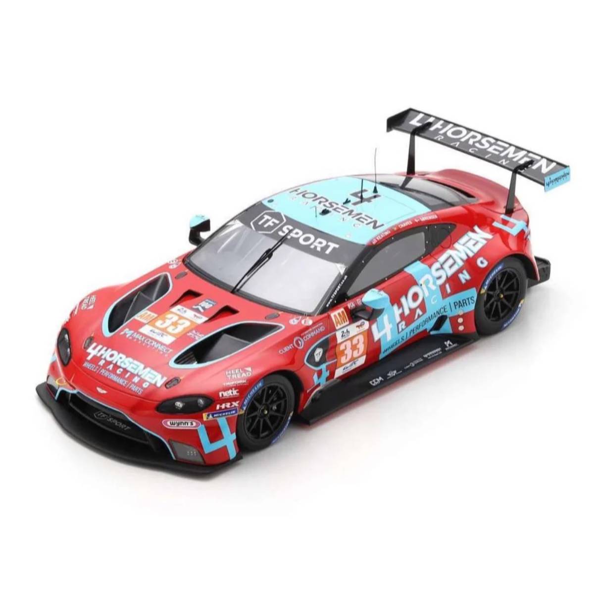 Aston Martin Vantage AMR No.33 TF Sport - Winner LMGTE Am 24H Le Mans 2022 - B. Keating - H. Chaves - M. SÃ¸rensen.  With Acrylic Cover - 1:18 Scale Resin Model Car