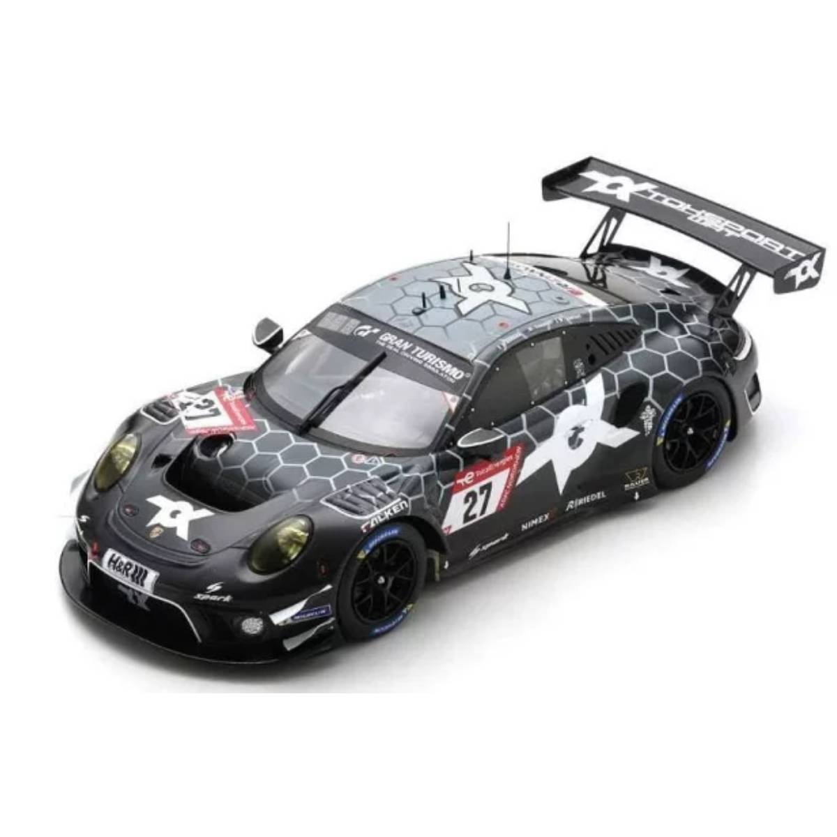 Porsche 911 GT3 R No.27 Toksport WRT - 24H Nürburgring 2022 - J. Andlauer - M. Campbell - M. Jaminet.  Limited 300.  With Acrylic Cover - 1:18 Scale Resin Model Car