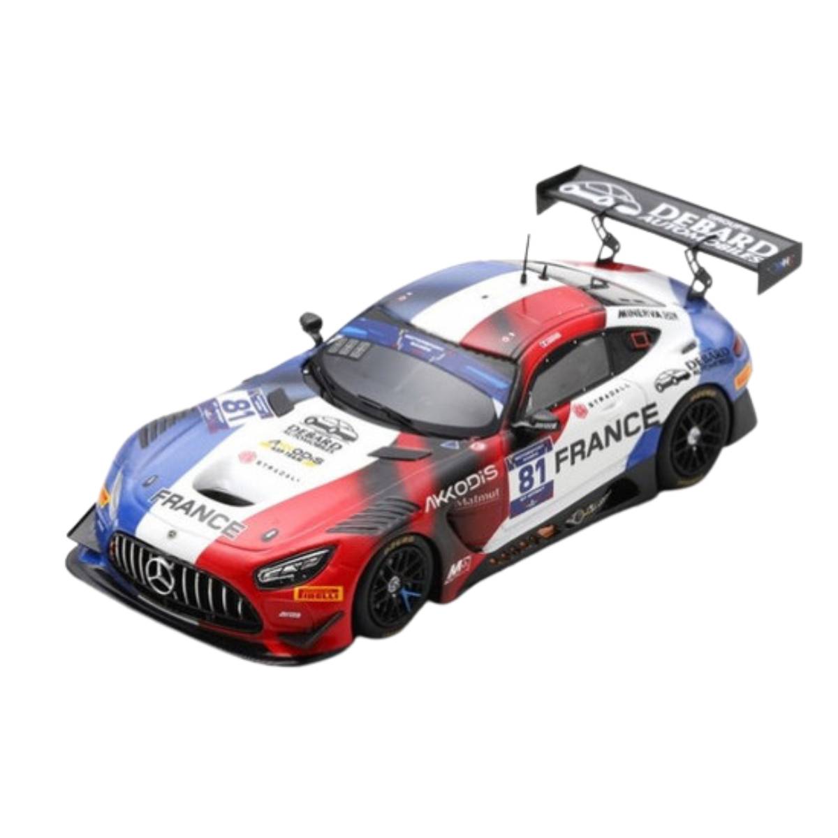 Team France - Mercedes-AMG GT3 No.81 - FIA Motorsport Games GT Sprint Cup Paul Ricard 2022 - Tristan Vautier - 1:43 Scale Resin Model Car