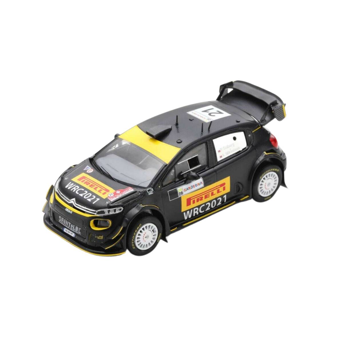 Citroen C3 WRC - 2020 Rally Italia Sardegna - #21 Solberg / Mikkelsen - 1:43 Model Car