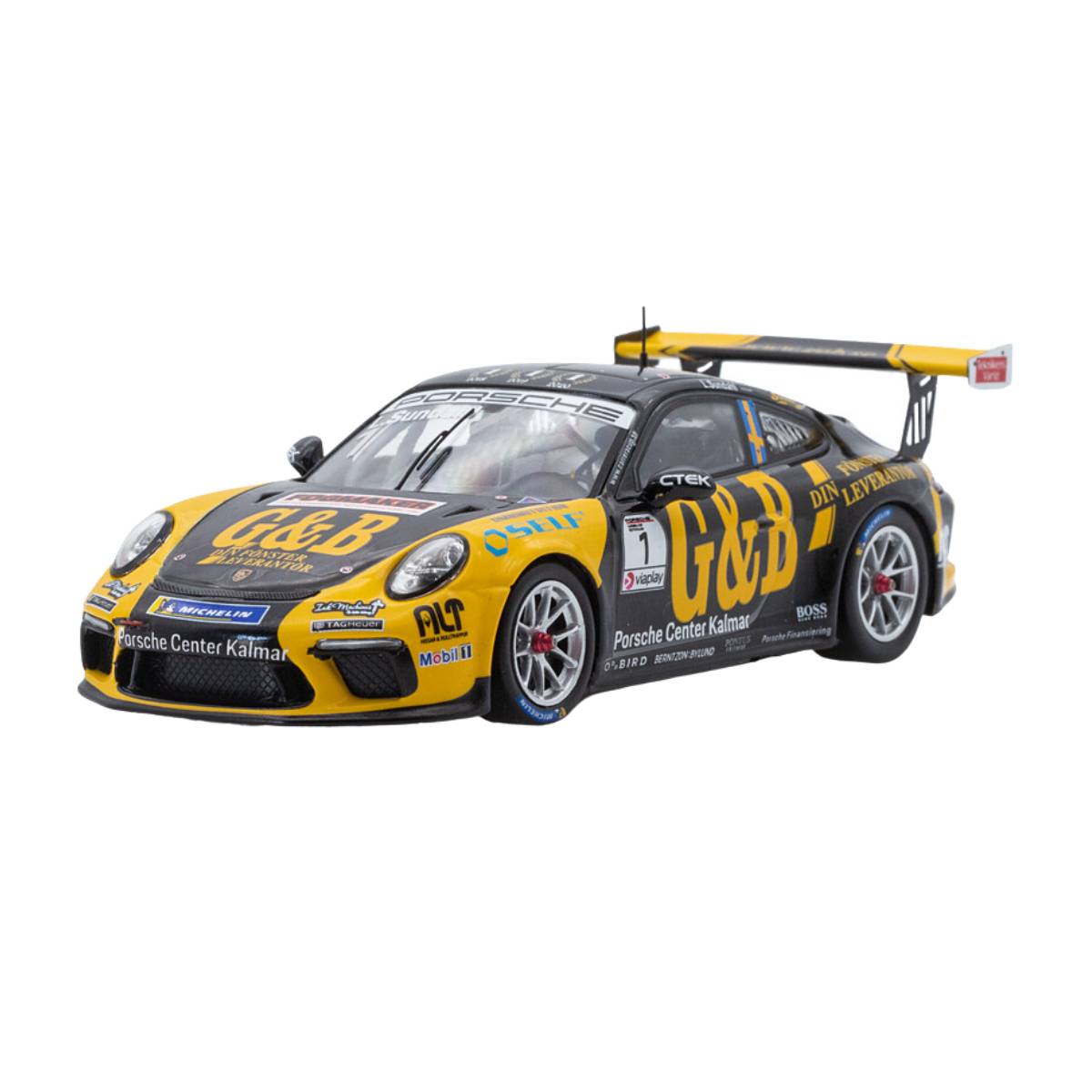 Porsche 911 GT3 Cup No.1 Porsche Carrera Cup Scandinavia Champion 2021 - Lukas Sundahl - 1:43 Scale Resin Model Car