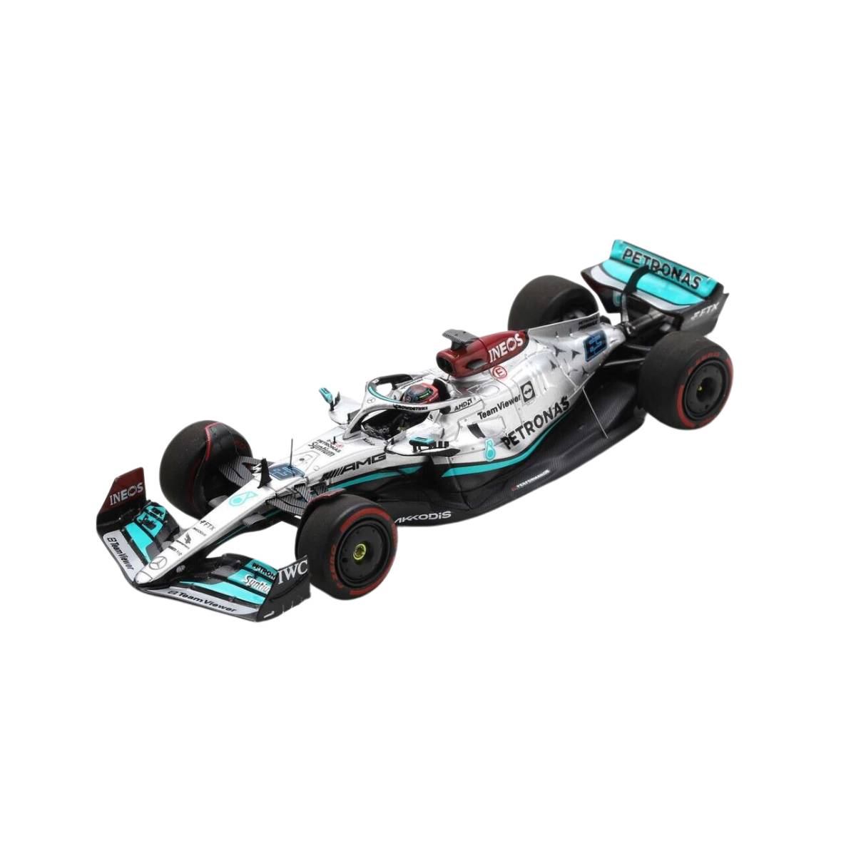 Mercedes-AMG Petronas F1 W13 E Performance No.63 Mercedes-AMG Petronas F1 Team - 4th Bahrain GP 2022 - George Russell - 1:43 Scale Resin Model Car