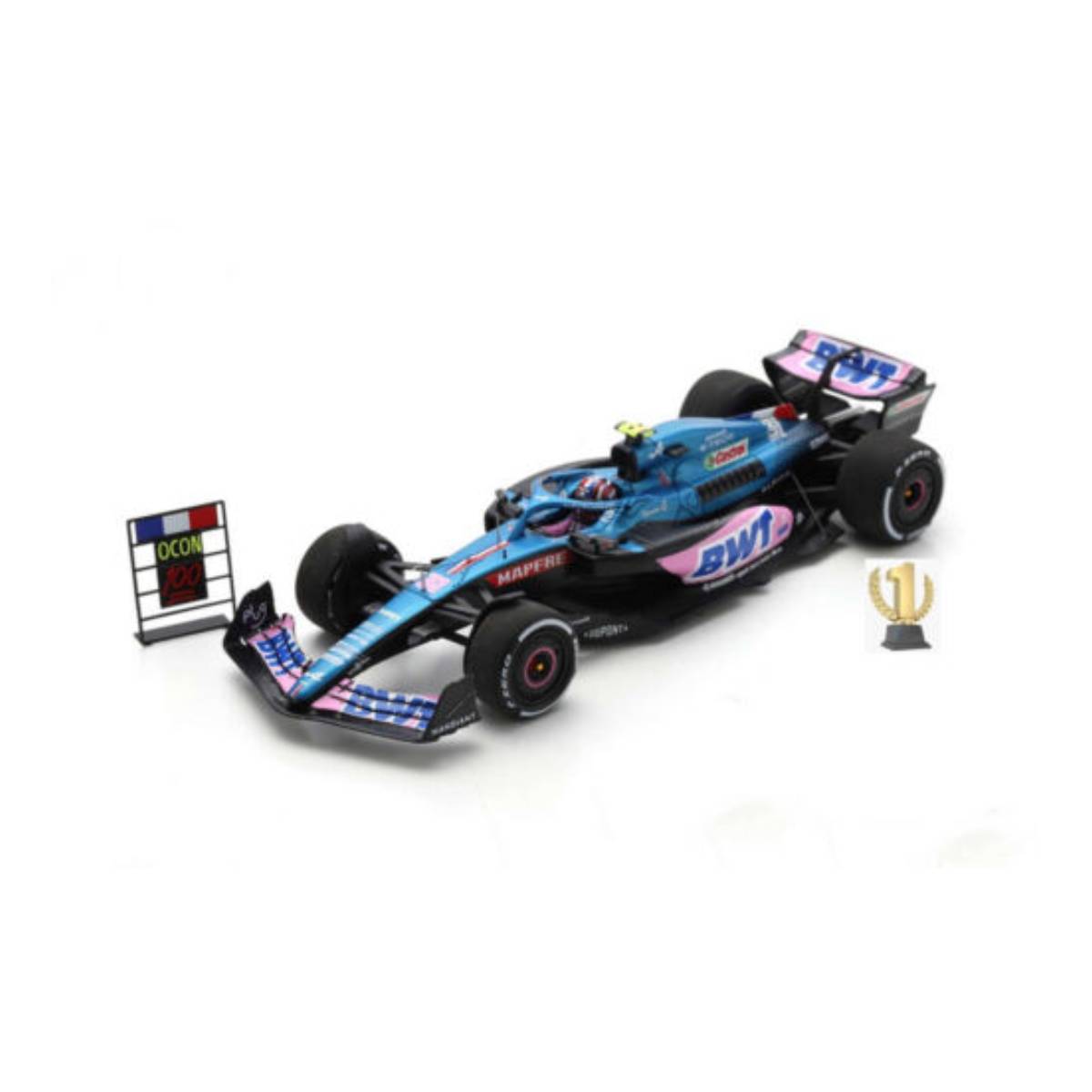 Alpine A522 No.31 BWT Alpine F1 Team - 5th Austrian GP 2022 - Esteban Ocon.  100th Race - 1:43 Scale Resin Model Car