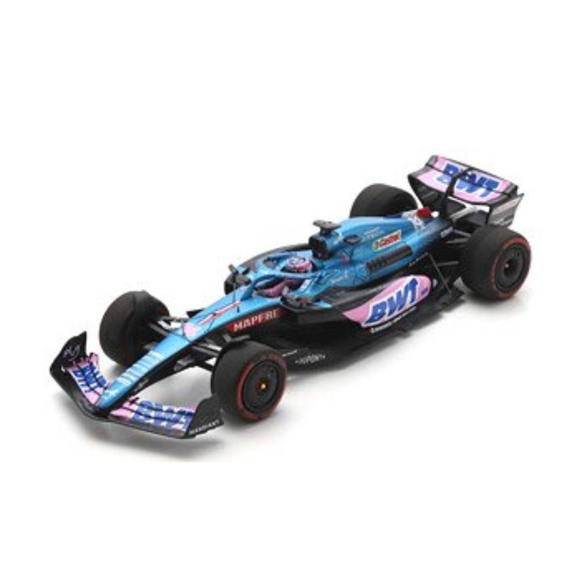 BWT Alpine A522 No.14 Alpine F1 Team - 5th Brazilian GP 2022 - Fernando Alonso - 1:43 Scale Resin Model Car