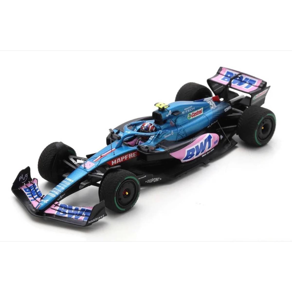 BWT Alpine A522 No.31 Alpine F1 Team - 4th Japanese GP 2022 - Esteban Ocon - 1:43 Scale Resin Model Car